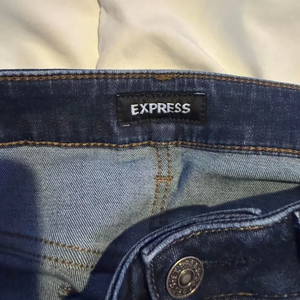 Express Men's Navy and Blue Jeans